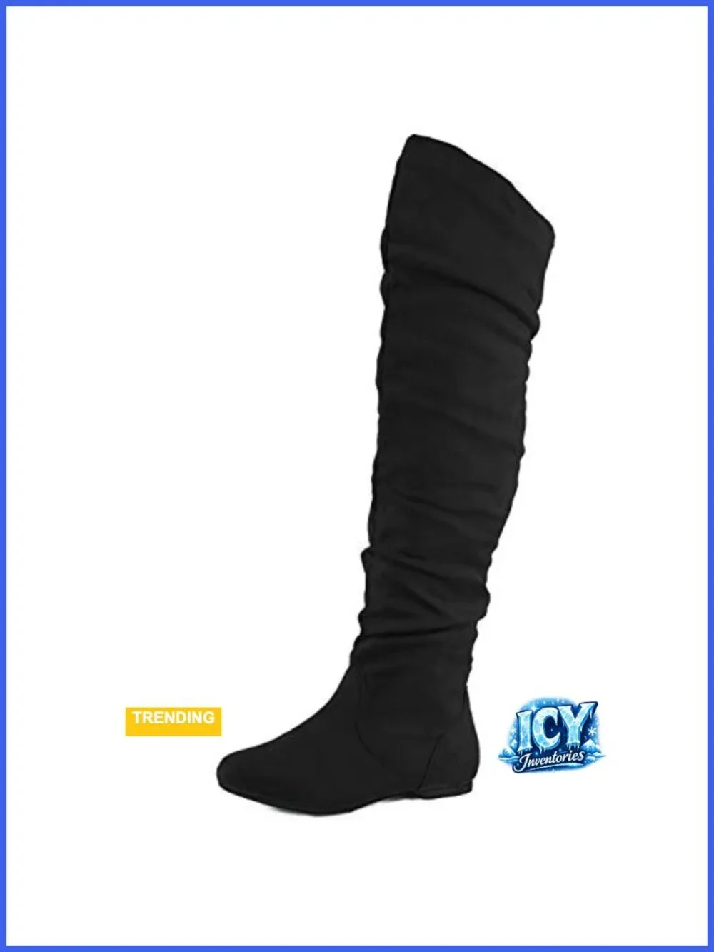 Over-the-Knee Hiking Boots Synthetic Sole Slip-On